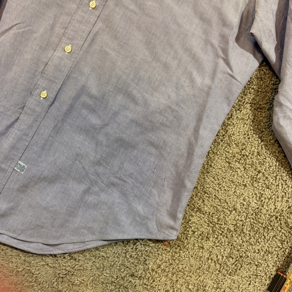 Ralph Lauren Button Down Shirt Mens 16.5-33 Lavender Fair Oxford Cotton Logo - Picture 5 of 8